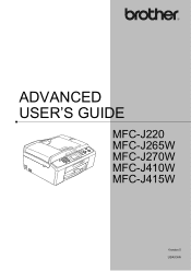 Brother International MFC-J270w Advanced Users Manual - English