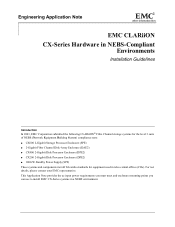 Dell CLARiiON AX4 CX-Series Hardware in NEBS-Compliant Environments Installation Guidelines