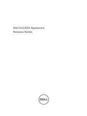 Dell DL1000 Appliance Release Notes