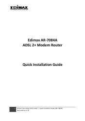 Edimax AR-7084A Quick Installation Guide