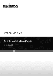 Edimax EW-7612PIn V2 Quick Install Guide