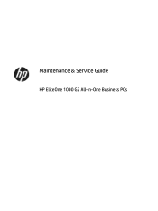 HP EliteOne 1000 Maintenance and Service Guide