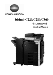 Konica Minolta bizhub C220 Shortcut Manual