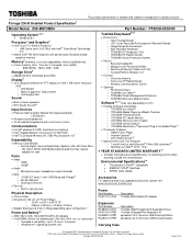 Toshiba Portege Z30-BST3NX4 Detailed Specifications for Portege Z30-BST3NX4