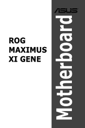 Asus ROG MAXIMUS XI GENE Users Manual English