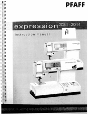 Pfaff quilt expression 2044 Owner's Manual
