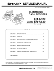 Sharp ER-A520 Service Manual