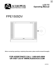 Audiovox FPE1505DV Operation Manual