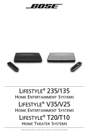 Bose Lifestyle 135 Home Entertainment Operating guide