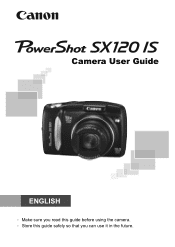 Canon SX120IS PowerShot SX120 IS Camera User Guide