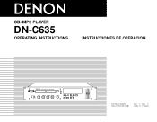 Denon DN-C635 Operating Instructions