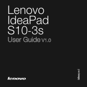Lenovo S10-3s Laptop Lenovo IdeaPad S10-3s User Guide V1.0