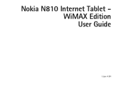 Nokia N810 WiMax Nokia N810 WiMax User Guide in US English