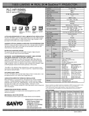Sanyo PLC-HF15000L Print Specs