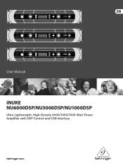 Behringer NU3000DSP Manual