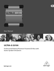 Behringer ULTRA-G GI100 Specifications Sheet