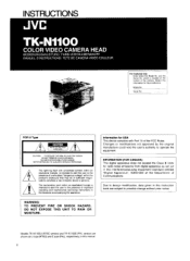 JVC TK-N1100U TK-N1100 CCTV Camera  Instruction Manual        (362KB)