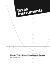 Texas Instruments TI89 Developer Guide