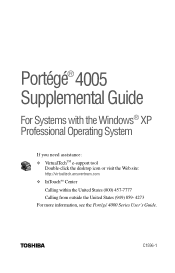 Toshiba Portege 4005 User Guide 2
