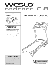 Weslo Cadence C 8 Treadmill Spanish Manual