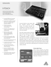 Behringer X-TOUCH Product Information