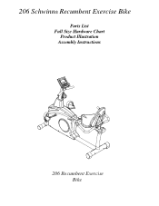 Schwinn 206 Recumbent Bike Assembly Manual