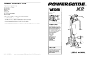 Weider Power Guide X2 User Manual