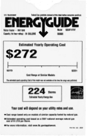 GE SG50T12TVT Energy Guide