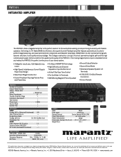 Marantz PM7001 PM7001 Spec Sheet