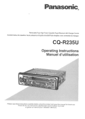 Panasonic CQR235U CQR235U User Guide