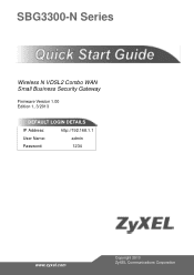 ZyXEL SBG3300-N000 Quick Start Guide
