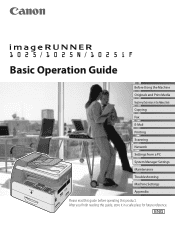 Canon imageRUNNER 1025N Series Basic Operation Guide