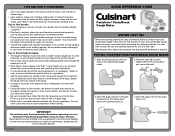 Cuisinart PM-1 Quick Reference