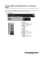 HP StorageWorks 8000 v1.6.0 - HP StorageWorks NAS 8000 - Release Notes