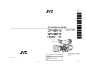 JVC GYHD110U Instructions