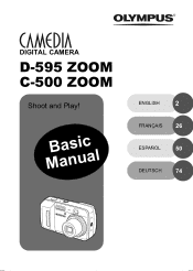 Olympus D595 D-595 Zoom Basic Manual (English, Français, Español, Deutsch)