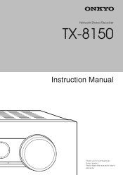 Onkyo TX-8150 User Manual English
