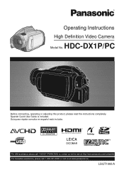 Panasonic HDC DX1 Hd Video Camera - English / Spanish