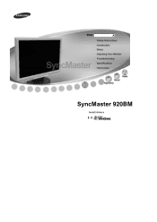 Samsung 920BM User Manual (ENGLISH)