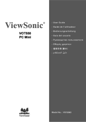 ViewSonic VOT550 User Guide