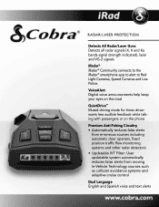 Cobra iRAD iRAD Specifications