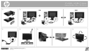 HP TS 23W8H w2338h, w2348h LCD Monitor Setup Poster (Page 1)