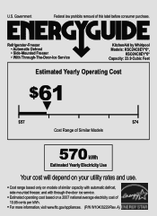 KitchenAid KSC24C8EYY Energy Guide