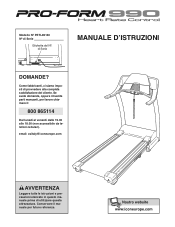 ProForm 900 Treadmill Italian Manual