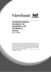 ViewSonic VA2465Smh VA2465Smh User Guide English