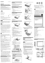 Sony MRW620-U1 Operating Instructions