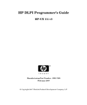 HP Superdome SX2000 HP DLPI Programmer's Guide