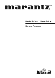 Marantz RC2001 User Guide