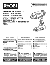 Ryobi P884 Operation Manual 4