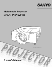 Sanyo WF20 Instruction Manual, PLV-WF20